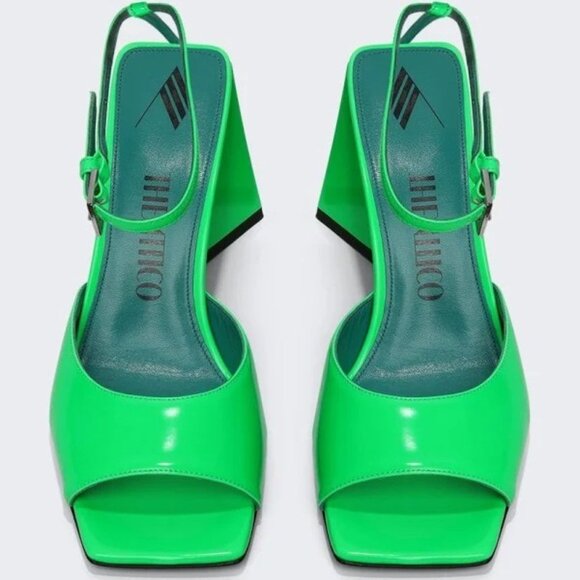 The Attico Shoes - The Attico Piper Sandal 85mm | Fluorescent Emerald l IT39.5 / US9.5